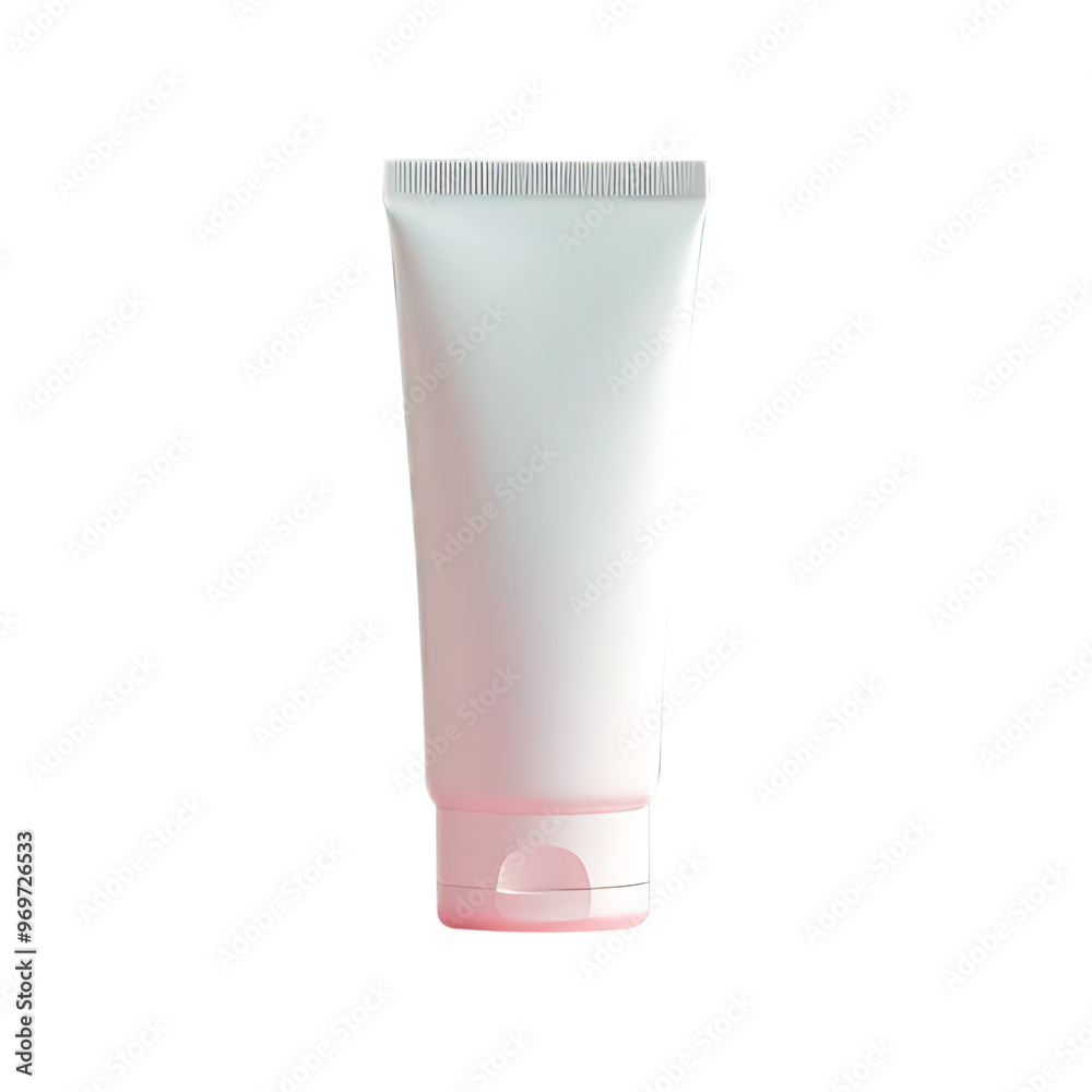 Cream blank mockup tube isolated on a transparent background by AI generative. Cream blank mockup tube isolated on a transparent background by AI generative.