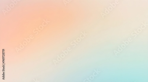 A softly blurred gradient transitioning from light blue to pale peach, creating a serene atmosphere against a light solid color background