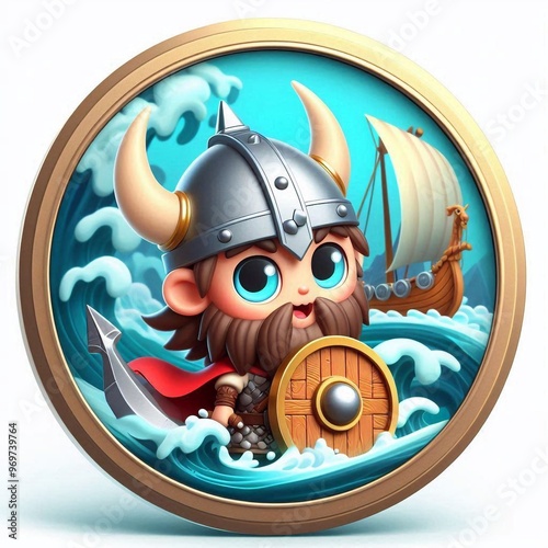 3D Floki Coin photo