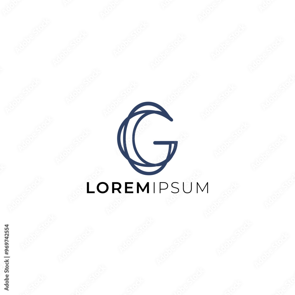 Letter G vector line logo design. Creative minimalism logotype icon symbol. Letter G vector line logo design. Creative minimalism logotype icon symbol.