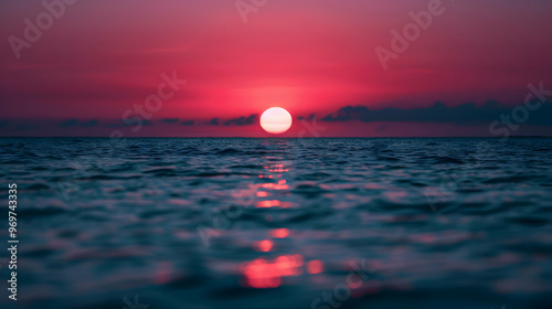 The Sun Setting Over Body Water