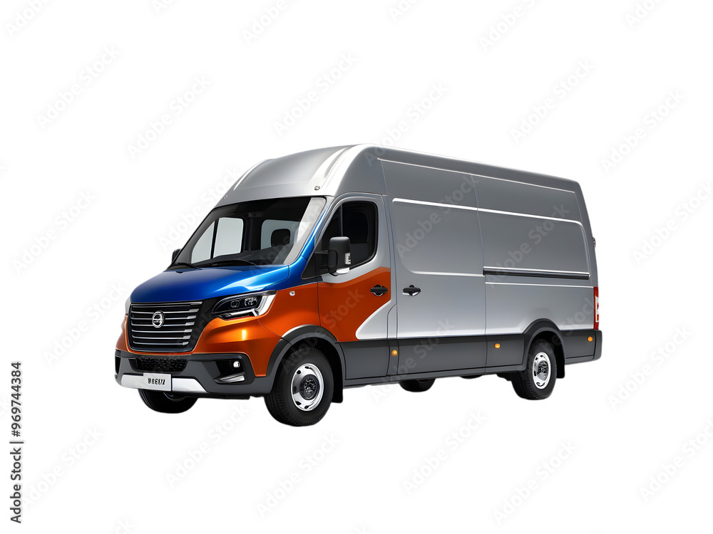 Modern Silver Van with Sleek Design, Perfect for Commercial Transportation, Logistics, Cargo Delivery, and Freight Services, Isolated for Versatile Use Modern Silver Van with Sleek Design, Perfect for Commercial Transportation, Logistics, Cargo Delivery, and Freight Services, Isolated for Versatile Use