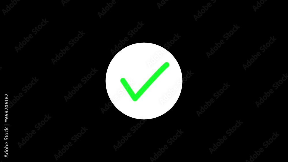 Check mark sign. Positive tick mark icon animation background. Check mark sign. Positive tick mark icon animation background.