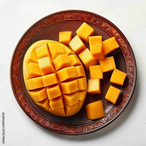 Mango with mango sliced photo