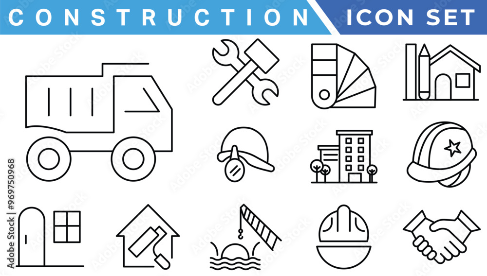 Outline web icons set - construction, home repair tools. Thin line web icons collection. Simple vector illustration Outline web icons set - construction, home repair tools. Thin line web icons collection. Simple vector illustration