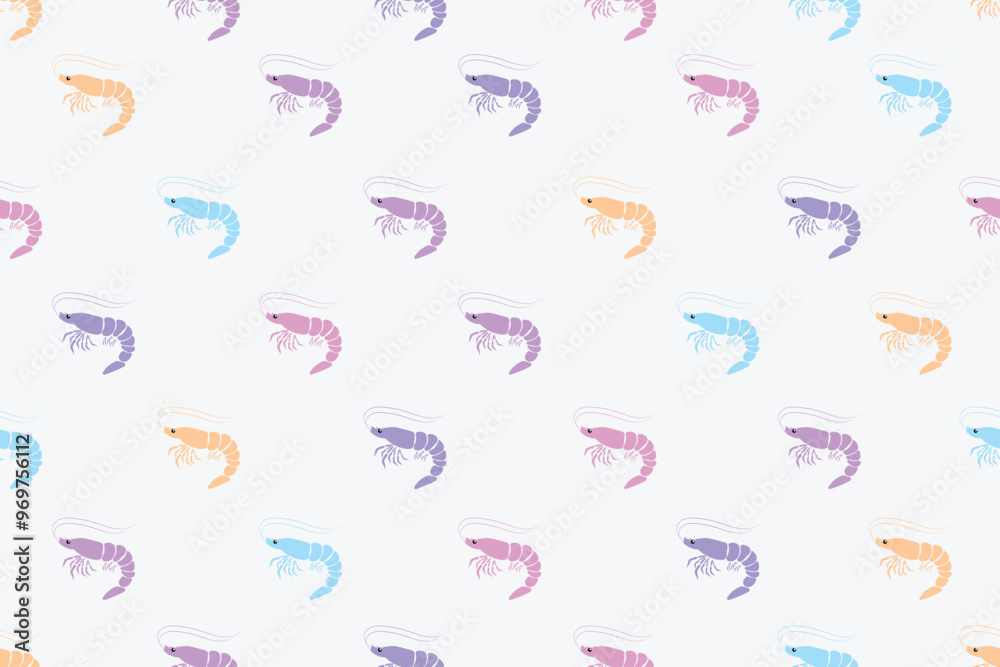 shrimp seamless pattern for background,cover,wrapper,wallpaper,etc shrimp seamless pattern for background,cover,wrapper,wallpaper,etc