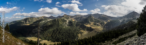 Mountain landscape in National Park Retezat, Romania.  photo