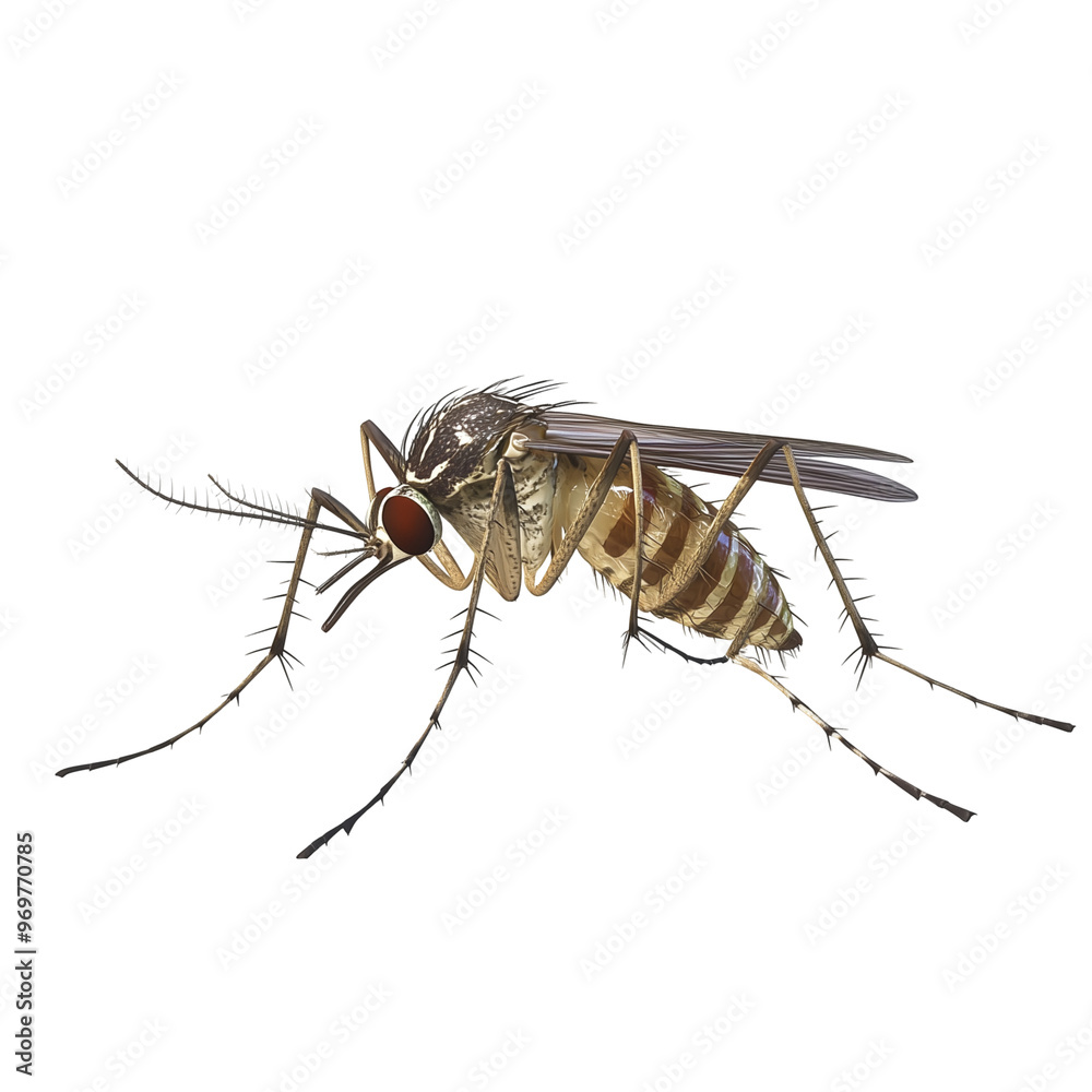 Mosquito standing isolated png.