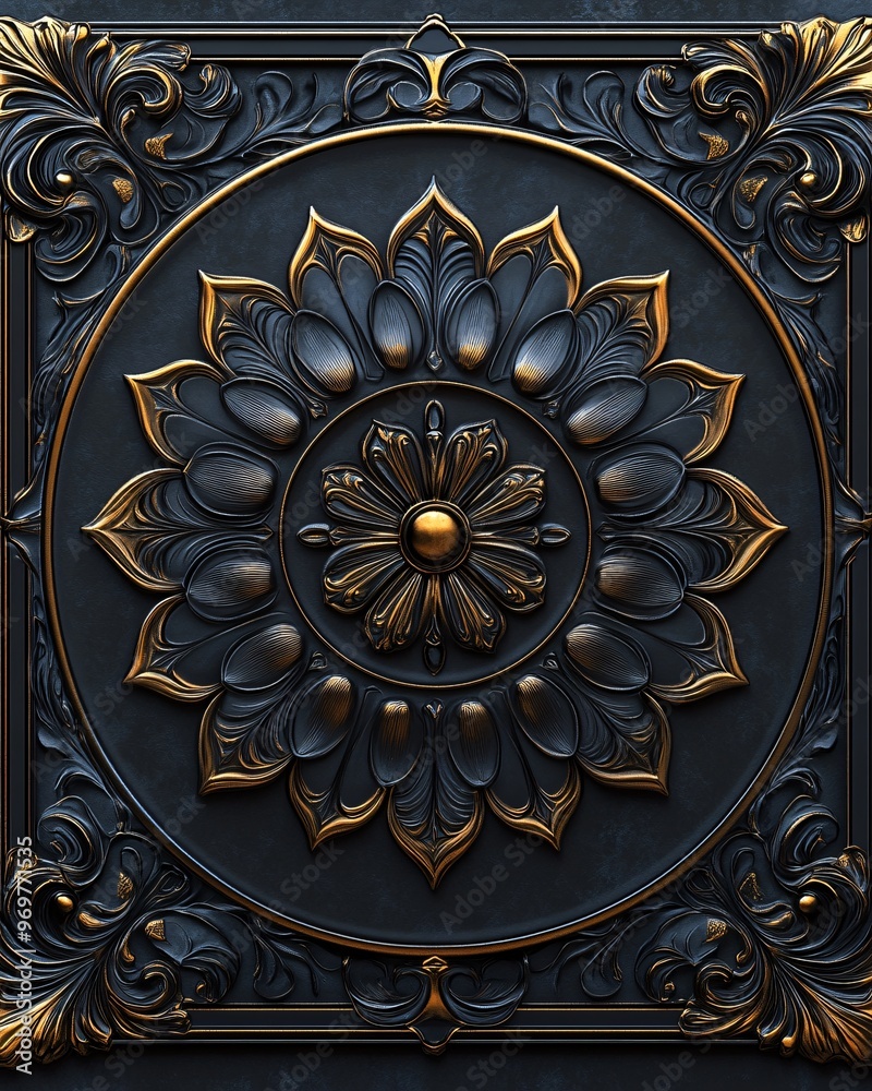 wall with mandala ornamental wall with mandala ornamental