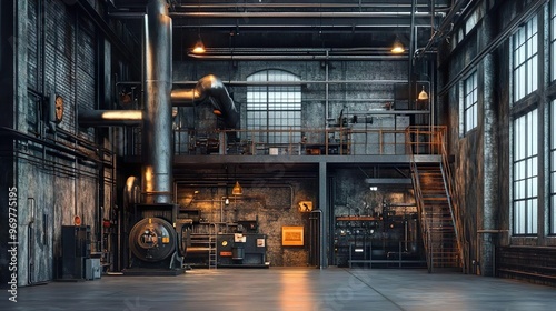 Elegant industrial architecture showcased in detailed and unique design photography
