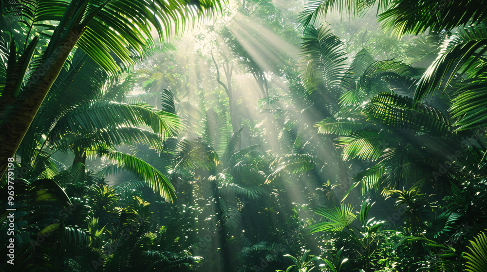 sunlight through the jungle sunlight through the jungle