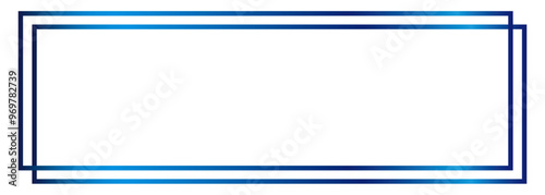 Glowing blue frame on transparent or white background. Modern and minimalist isolated vector illustration for digital, business, and web design.