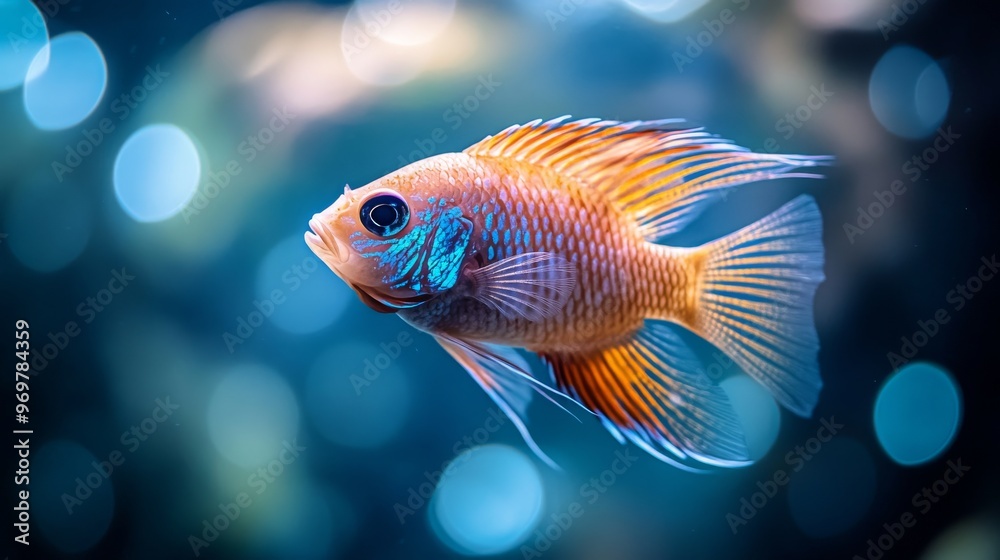 Fototapeta premium Vibrant Tropical Fish in an Aquarium