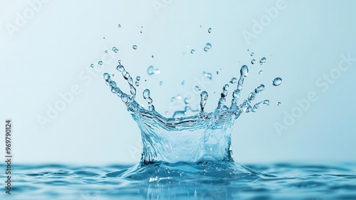 Abstract water splash forming the shape of a flower, Water splash, nature, creativity