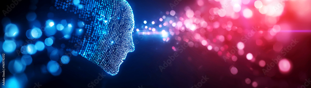Futuristic trading bots exchanging binary code instead of currency, digital trading, virtual transactions in finance Futuristic trading bots exchanging binary code instead of currency, digital trading, virtual transactions in finance
