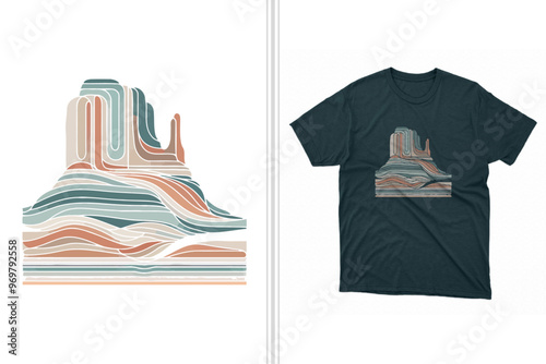 monument valley t shirt design and artwork, nature and travel t shirt, arizona tee