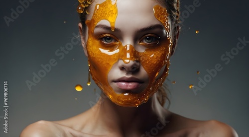 portrait of a woman with facial mask 