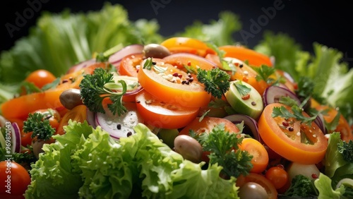 Vegetables salad with carrot. photo