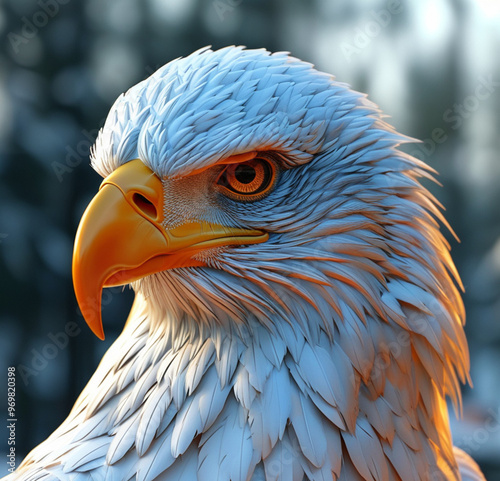 close up of an eagle photo