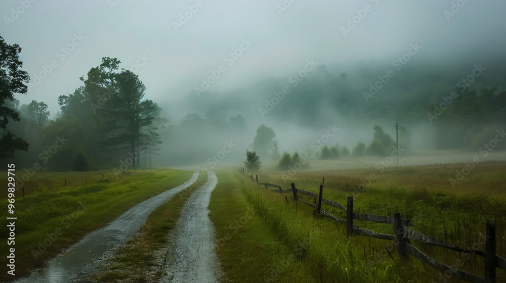 Obraz premium The scene where the fog rolls in.