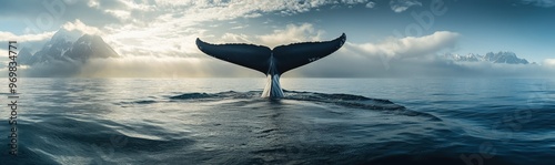 tail of a diving whale photo