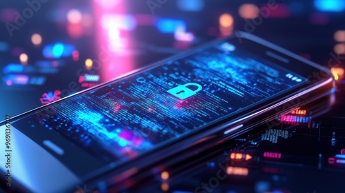 Smartphone or mobile phone security concept