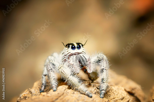 Принти на полотні Hyllus diardi jumping spider, salticidae animal arachnid family jumping web spider