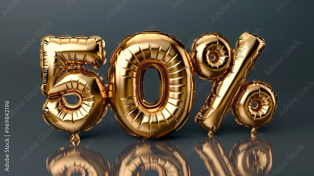 3D image of inflated golden text 3D image of inflated golden text