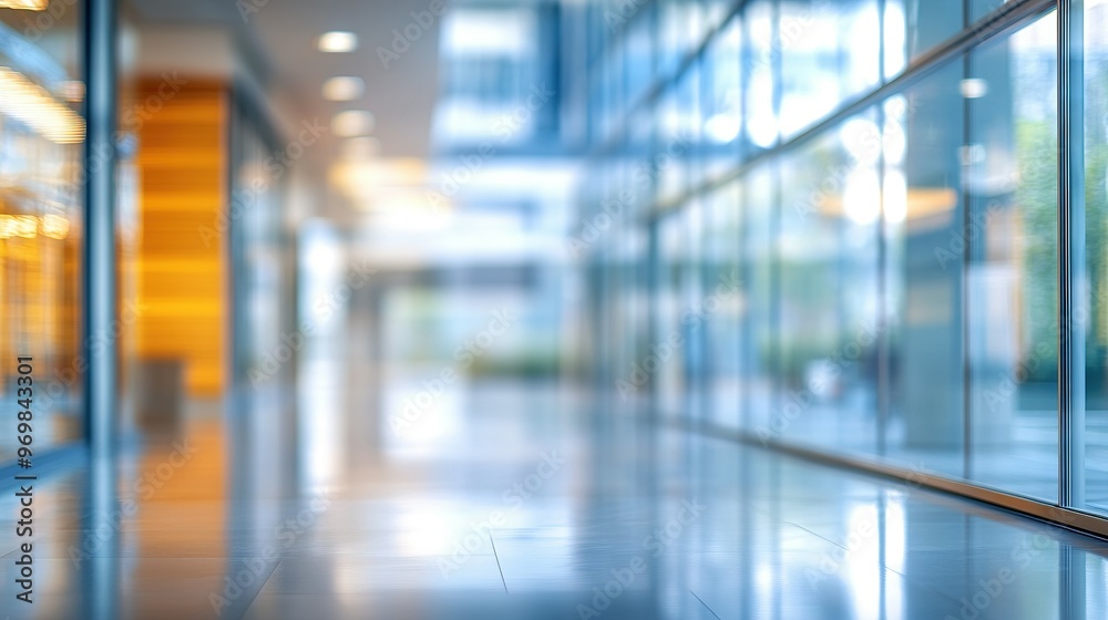Abstract Blurred Interior of a Modern Office Building Abstract Blurred Interior of a Modern Office Building