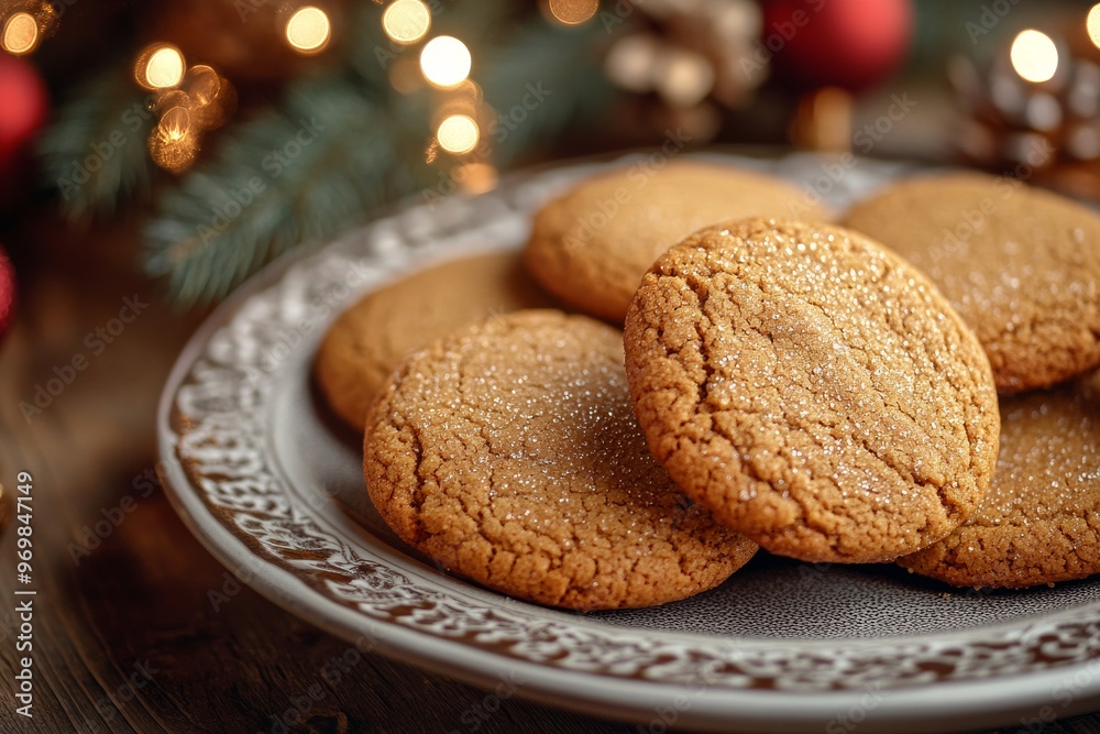 Delicious Holiday Cookies Surrounded by Festive Decor Delicious Holiday Cookies Surrounded by Festive Decor