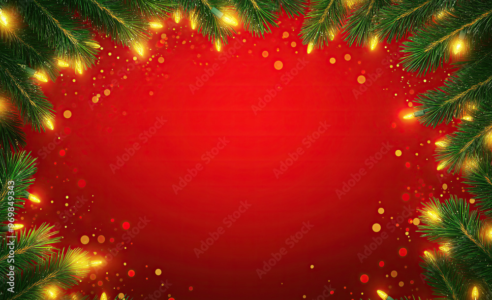 christmas decorations red background with empty space. christmas concept christmas decorations red background with empty space. christmas concept