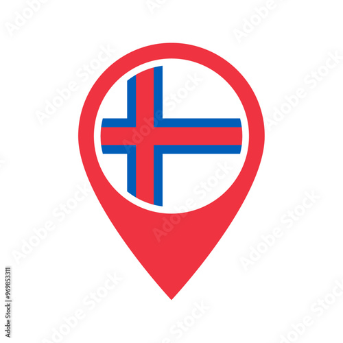 Faroe Islands flag location icon Free Download Faroe Islands flag location icon - GFXLoad