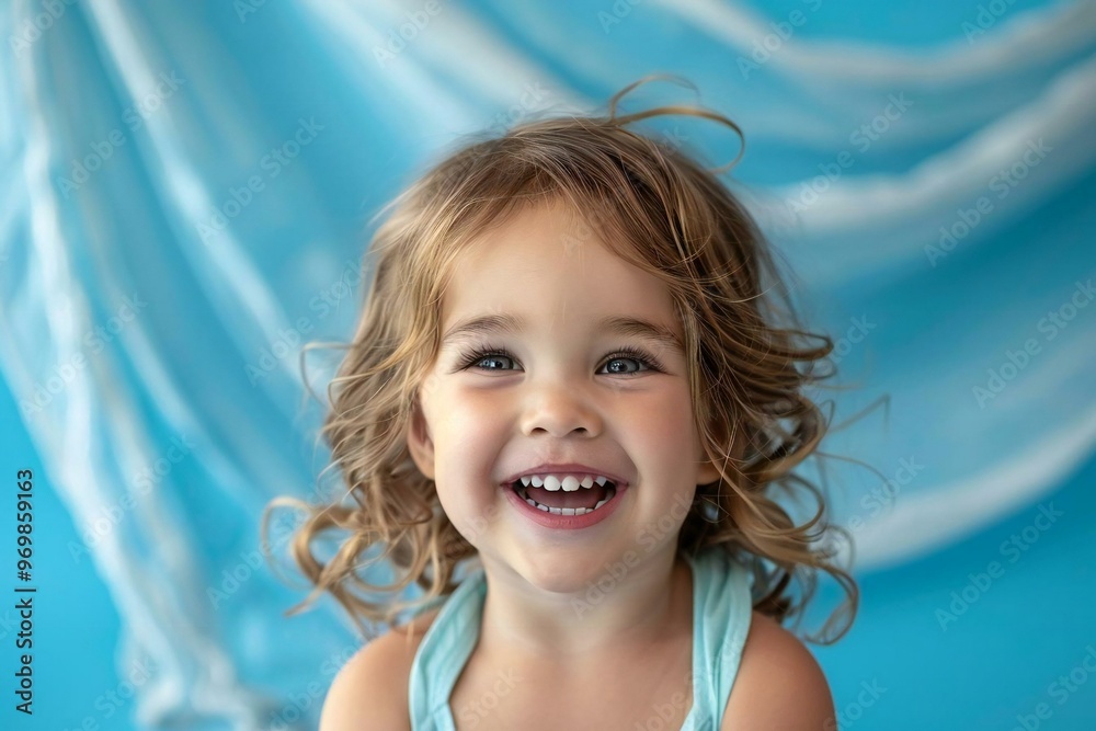 joyful young student playing on a bright blue backdrop, filled with laughter and creativity. joyful young student playing on a bright blue backdrop, filled with laughter and creativity.
