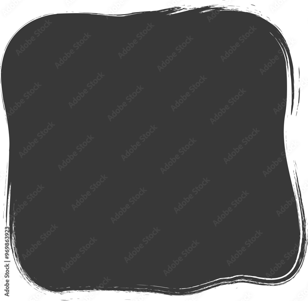 Paint brush textured shape. Inky grunge stain with rough edge. Irregular abstract blob frame. Square organic spot Paint brush textured shape. Inky grunge stain with rough edge. Irregular abstract blob frame. Square organic spot