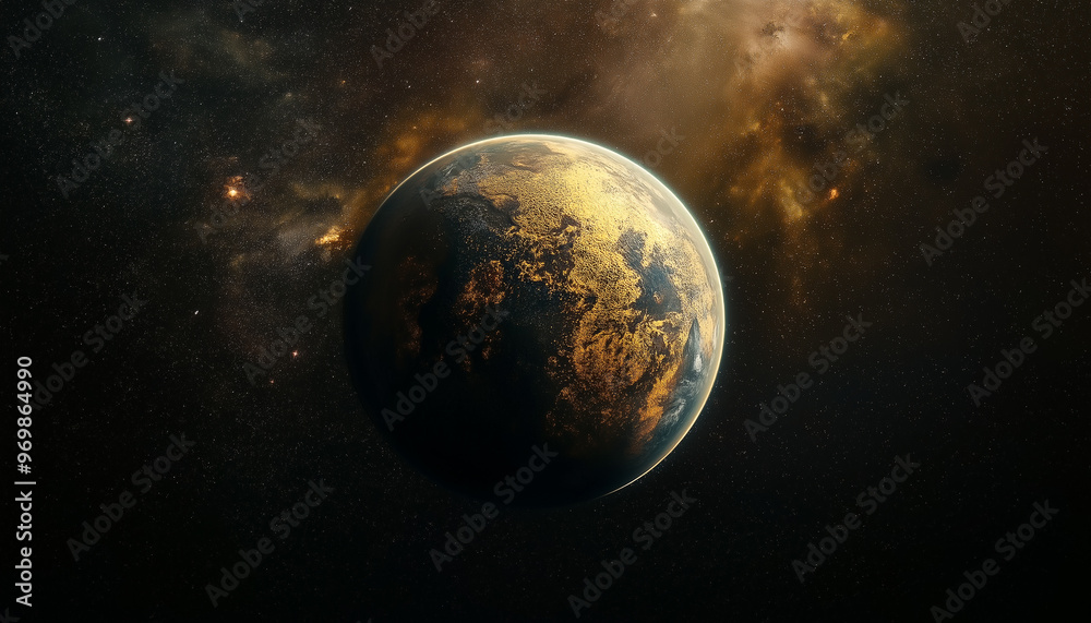 Fototapeta premium Spectacular outer space background including Earth planet.