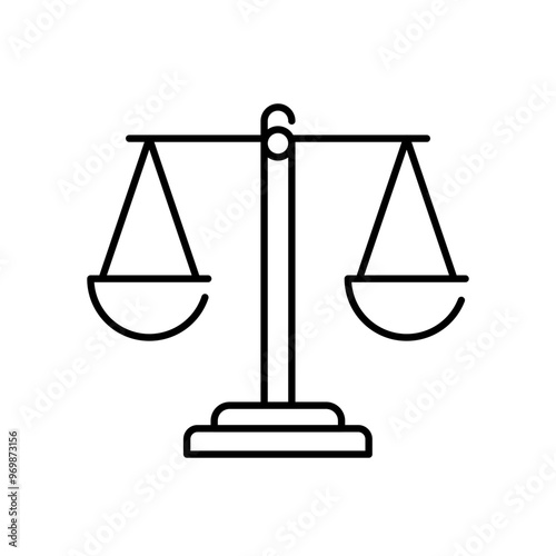 Justice scales icon. Scale icon.