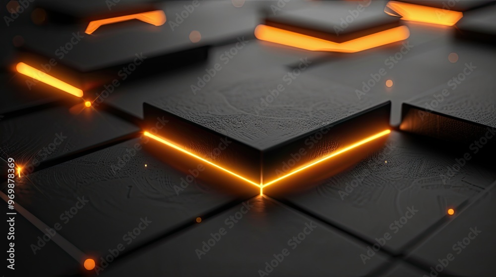 A black and orange background with a square in the middle A black and orange background with a square in the middle