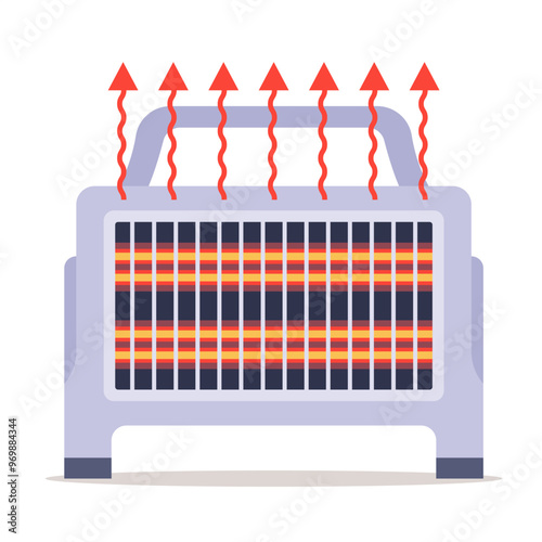 a simple old heater that raises the temperature in the apartment. heater with the help of equipment.