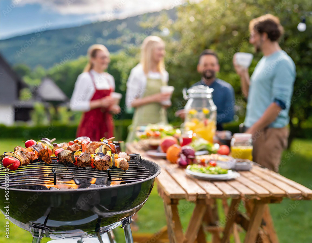 Obraz premium Grill w ogrodzie majówka