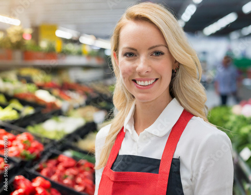 Pracownik w sklepie spożywczym supermarkecie