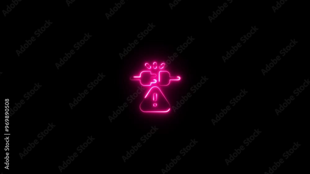saber line USB charging plug icon this danger, plug cable animation background saber line USB charging plug icon this danger, plug cable animation background