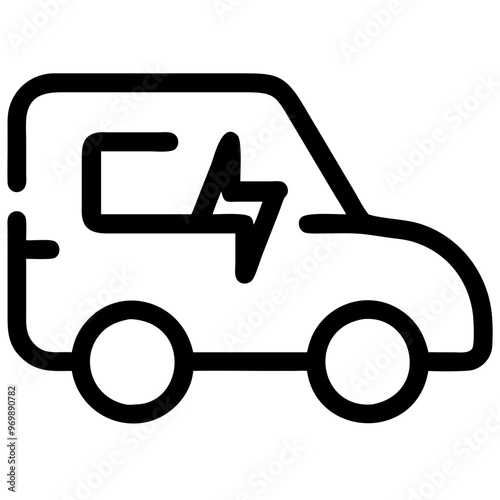 Electric vehicle icon symbolizing sustainable transportation and eco-friendly mobility