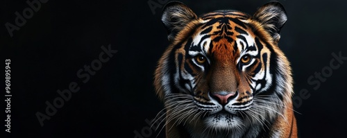 Close-up portrait of a majestic tiger