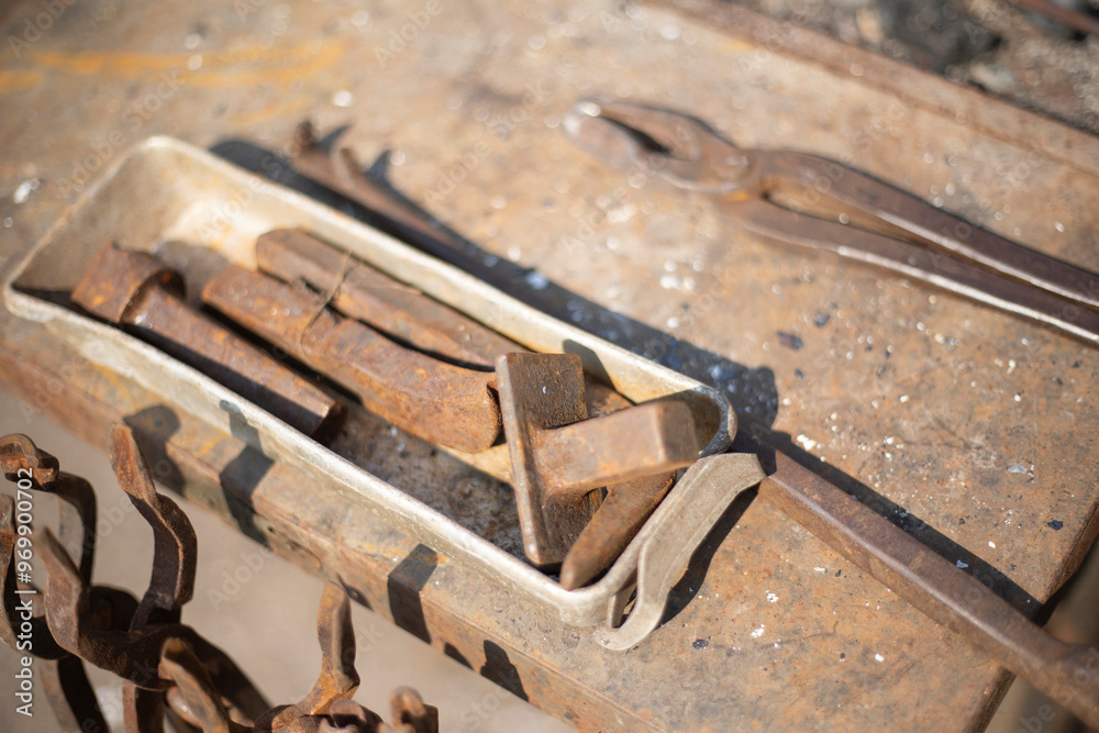 Tools for forging iron. Forging tools. The art of forging metal. Tools for forging iron. Forging tools. The art of forging metal.