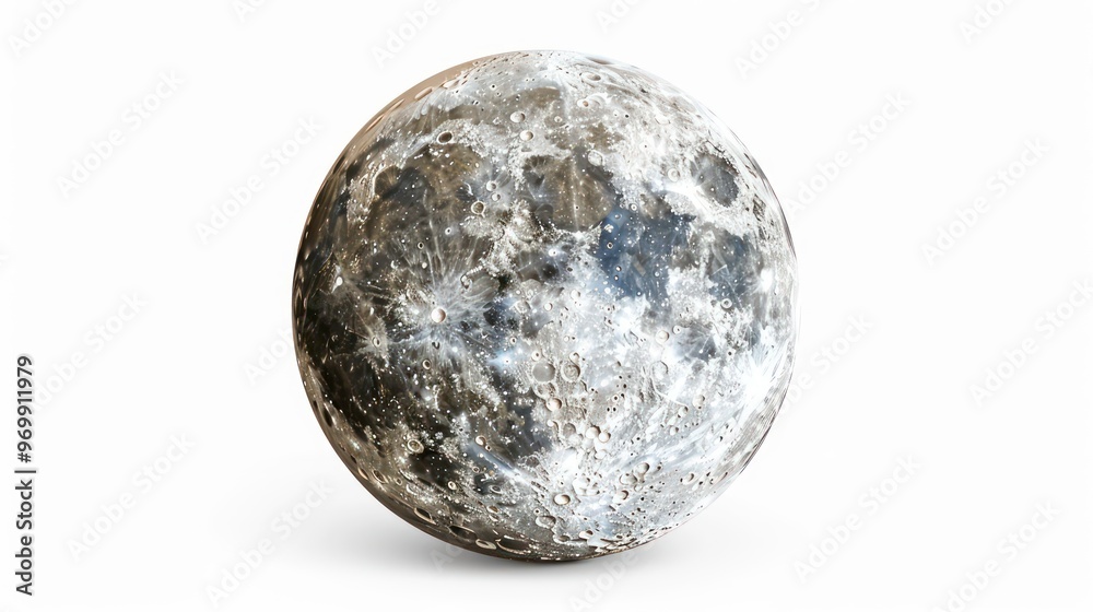 A realistic 3D render of the moon with craters and a shadow. A realistic 3D render of the moon with craters and a shadow.