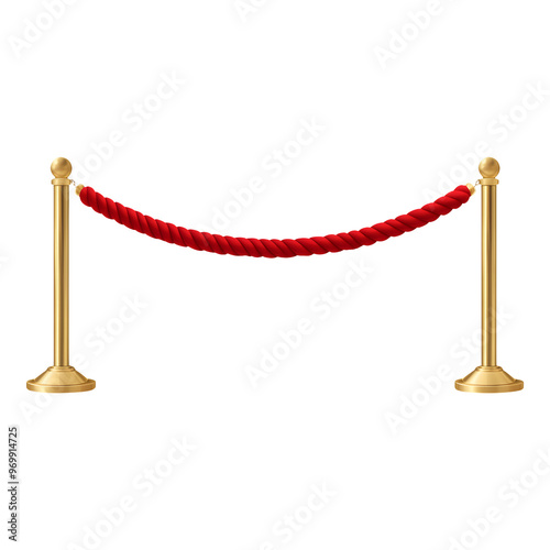 Luxurious Red Velvet Rope PNG Cutout, Isolated on Transparent Background  Ideal for Creating Stunning Product Banners, Post Graphics, and Cover Art