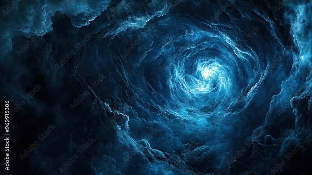 Abstract Blue Vortex of Clouds Abstract Blue Vortex of Clouds