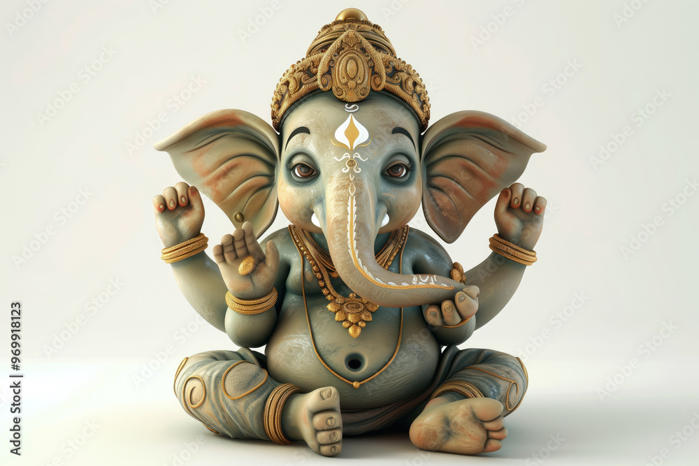 Fototapeta premium Hindu God Ganesha, Generative AI