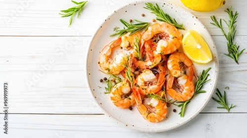 Delicious Shrimp Dish with Lemon and Rosemary