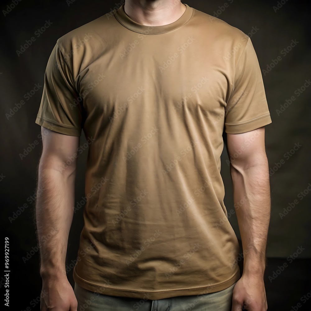 Brown T-Shirt Mockup A Stylish and Versatile Fashion Template Brown T-Shirt Mockup A Stylish and Versatile Fashion Template